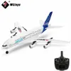 Aeronaves elétricas/RC Wltoys XK A120 Airbus A120-A380 RC Avião de 2,4 GHz 3CH Asa fixa com modo RC-Plane Aircraft Toy para crianças adultos para meninos 230512