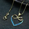 Pendentif Colliers Simple Mode Amour Coeur Collier Vintage Creux Infinity Boho Or Argent Couleur Chaîne Pour Femmes Hommes