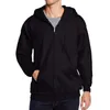 Running Jackets Hooded Long Sleeve Men Jacket Drawstring Zipper Closure Solid Color Casual Sweatshirt Male Clothing
