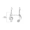 Dangle Lustre Asymétrique À La Mode Notes De Musique Boucles D'oreilles Personnalité Crochet Cristal Sier Strass Boucle D'oreille Pour Les Femmes Accès Dhgarden Dhvxv