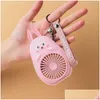 Other Auto Parts Mini Fan Usb Rechargeable Portable Hand Lazy Temporary Travel Shop Cooling Air Cooler With Key Chain Drop Delivery Dhzk9