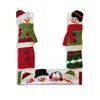 Рождественские украшения T84E 3 ПК, холодильник, покрытие ручки Санта-Клаус Микроволновая печь против годичных перчаток.