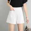 Shorts pour femmes Shorts d'été pour femmes taille haute solide en mousseline de soie court sarouel femme fermeture éclair taille mince Shorts pantalon D2828 230512
