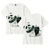 Heren t shirts panda 3d print t-shirts schattig dier streetwear mannen vrouwen mode oversized shirt harajuku kinderen tees tops boy girl kledinging