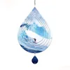 Sublimation Blanks Blank Wind Spinners Alluminum Large Water Fall Shape Spinning Hanging Patio Yard Decoration For Diy Both Sides Dr Dhs7Y