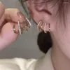 Boucles d'oreilles VAGZEB Design couleur or fleur irrégulière pour femme coréen cristal mode bijoux accessoires cadeaux de noël