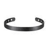 Bracelets porte-bonheur OKtrendy Bracelet magnétique plaqué noir hommes santé énergie aimant 8mm bracelets de manchette réglables pour femmes 230511