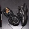 Moda 2023 Yeni Erkekler Siyah Beyaz Silvers Tüm Maç Platform Yüksekliği Yükseklik Artan Ayakkabılar Erkek Nedensel Loafers Spor Yürüyüş Sporları D2H47
