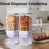 Bouteilles de stockage Distributeur universel de céréales Couvercle scellé Anti-poussière Nettoyage facile Aliments séchés Riz Grain Noix Conteneur