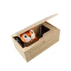 Novelty Games Wooden Electronic Useless Box Cute Tiger Funny Toy Gift For Boy And Kids Interactive Toys Stress-Reduction Desk Decoration 230512