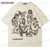 Men's T-Shirts Hip Hop Graphic T Shirts Streetwear Y2K Harajuku Japanese Cartoon Print Oversized Tshirt 2023 Men Fashion Casual Cotton Tee Tops T230512