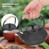 Dinnerware Sets Tea Kettle Handle Stainless Steel Stovetop Vintage Decor Cast Iron Teapot Tetsubin Set China