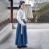 Vestidos de roupas étnicas Vestido chinês antigo coreano Hanfu Vestidos de hanfu estilo China de dança folclórica Cosplay Kimono As artes marciais tradicionais são G230428