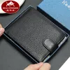財布ロイヤルバーガーシンプルな本物の牛の革の薄い財布カジュアルコイン財布ファッションヴィンテージカードホルダー8069