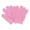 200pcs/ Rainbow Kolorowe rękawiczki prysznicowe Fashion Five Fingers dwustronne kąpiel tarcia czyszczenie skóry mocne odkażanie golve