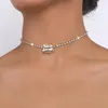 Łańcuchy proste prostokąt Crystal Pure Kolor wisiorek do ślubnego czerwonego kwadratowego naszyjnika Pełny kryształ krótki Choker Walentynki