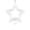 Sublimación en blanco en blanco Wind Spinners Alluminum Gran forma de estrella Spinning Hanging Patio Patio Decoración para bricolaje Ambos lados imprimible Dh5Oq