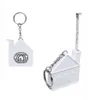 Party Favor Mini Abs House Tape Keychains Diy Custom Logo Key Ring Charm Pendant Gifts Tillbehör Ocean Ship 0512