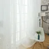 Gordijngordijnen venster pure voile ster tulle panelen kamer screening levende witte gordijnen doorvoercomme transparant semi -slaapkamer linnen