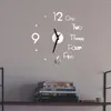 Wandklokken 2023 Creatieve acryl Pointer Diy Clock Living Room Mirror Letter Cijfer hangend decoratief