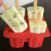 Glassverktyg 4 10 Cavity Popsicle Silicone Molds Food Grade Hemlagad kök Silikon Popsicle Mold Ice Pop Cream Maker BPA Free 230512