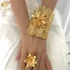 Charm Armband Xuhuang Indian Plated Gold Bangles With Ring Dubai Bride Wedding Party Armband Smyckesgåvor Arabiska grossist 230511