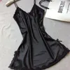 Damska odzież snu Summer Cool Silk bielizna koszulka nocna Kobieta Sexy Nightgown Lady Off ramion negigee nocne odzież żeńska nocna koszula