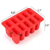 Glassverktyg Upors matklass Popsicle Silicone Forms 4/10 Cavity Hemmased Kitchen Silicone Popsicle Mold BPA Free Frozen Ice Pop Cream Maker 230512