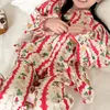 Пижама Детская одежда для девочек лаунж -одежда Пасхальный кролик принт милый пижамский костюм для детей весна хлопок повседневная детская одежда 230511