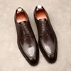 Große Größe EUR45 Schwarz/Braun/Kaffee Herren-Business-Schuhe, Derby-Hochzeitsschuhe aus echtem Leder