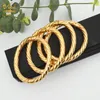 Charm Bracelets Dubai Gold Color Copper Indian Bangle For Women African Jewellery Luxury Brazilian Bangles Wedding Designer 230511