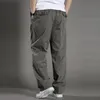 Pantaloni da uomo Pantaloni casual da uomo in cotone cargo da uomo tasca sciolti Pantaloni dritti Pantaloni da lavoro elastici Pantaloni da lavoro di marca Pantaloni da uomo Super Large Size 230512