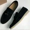 Designer Suede Shoes for Women Men Round Toe Loafers Leisure Shoe Designer Slip On Thick Sole Trainers Luxury Brand Flats Loros Mental Decor Chic