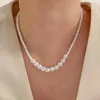 Tour de cou EN Style Vintage Simple grand et petit collier de chaîne de perles pour les femmes mariage amour bijoux de mode en gros