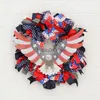 Decoratieve Bloemen Kransen Kerst MC Eagle krans Home decor Deur hangende Amerikaanse vlag krans hanger Onafhankelijkheidsdag T230515