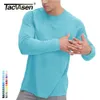 Herren-T-Shirts TACVASEN Sonnenschutz-T-Shirts Sommer UPF 50 Herren-Langarmshirt Schnelltrocknend Sportlich Wandern Performance-T-Shirts T-Shirts 230512