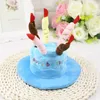 Dog Apparel Dogs Pet Birthday Caps Hat With Cake Candles Design Party Costume Headwear Accessory