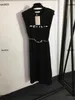 Kobieta projektantka sukienka Wysokiej jakości dzianinowa sukienka z czołgiem Rozmiar S-L Diamond Studded Talle Dekoracja Dekoracja Nowe przybycie May2024