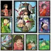 Numéro DIY ANIME SPIRITED AWAY PEINTURE D'HUILE PAR NUMÉROS DÉCOR HOME DÉCOR MUR PATOLE COUVAS CUADROS PINTURA POR NUMEROS PINTURA Tableau