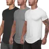 T-shirt da uomo T-shirt da palestra T-shirt da uomo a manica corta Casual t-shirt sottile da uomo Fitness da uomo Bodybuilding Allenamento Tee Top Abbigliamento estivo 230512