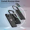 Custodie per telefoni per iPhone 12 Pro Max Magneti Mag safe Caricabatterie wireless Custodia per montaggio su auto Cavalletto antiurto Guscio alla moda con supporto per fotocamera Protezione