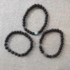 Bracelets porte-bonheur hommes bijoux cadeaux perles de pierre de lave Bransoletka Pulseras Mujer Moda 2023 Bileklik pour les femmes