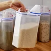 Garrafas de armazenamento de arroz selado barril de cozinha recipiente de alimentos para caixa de farinha de farinha de grãos Convenien Organizer Convenien