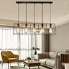 Lâmpadas pendentes iluminadas Modern Candelier Geometric Metal Frame Fixttle Creative Living Room Holding Home Decor