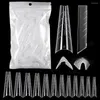 Valse nagels 120 stcs extensions mallen voor snelle gebouwgel nagel tips bovenste vormen Coffin Art Extend Tool