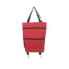 Shopping Bags Cart Reusable Foldable Portable Bag Food Organizer With Wheels Grocery Trolley