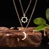 Hanger kettingen roestvrijstalen ketting choker ster Sun Moon voor paar mannen vrouwen minnaar meisje jongens dame Valentijnsdag cadeau