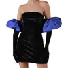 Casual Dresses Women Sexy Off Shoulder Mini Dress Puff Long Sleeve Club BodyCon Party Clubwear