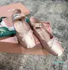 Ballet Fashion Designer Dance Shoes 2023 Satin ballerinas Platform Bowknot Shallow Mouth Single Shoe flat sandals for women 35-40