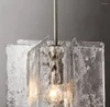 Lustres Treillis Pendentif Lumières Moderne Rétro LED Verre Plafond Simple Pour Salle À Manger Cuisine Île Chambre Lampes Suspendues